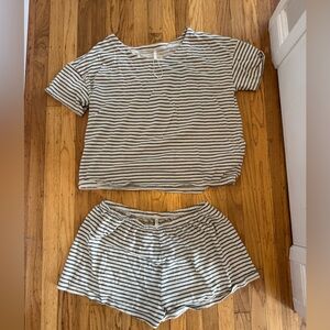 Rylee + Cru women's XL Striped lounge Set
